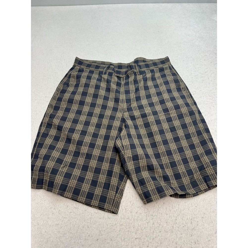 Patagonia Shorts Mens 34 Brown Plaid Organic Cotton Chino 9 Inseam Lightweight